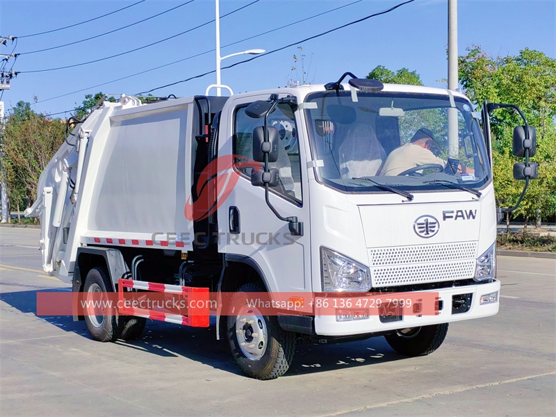 FAW 8 CBM refuse compactor truck with factory direct sale