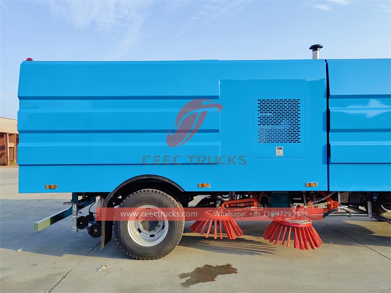 Howo street vacuum sweeping truck with factory direct sale