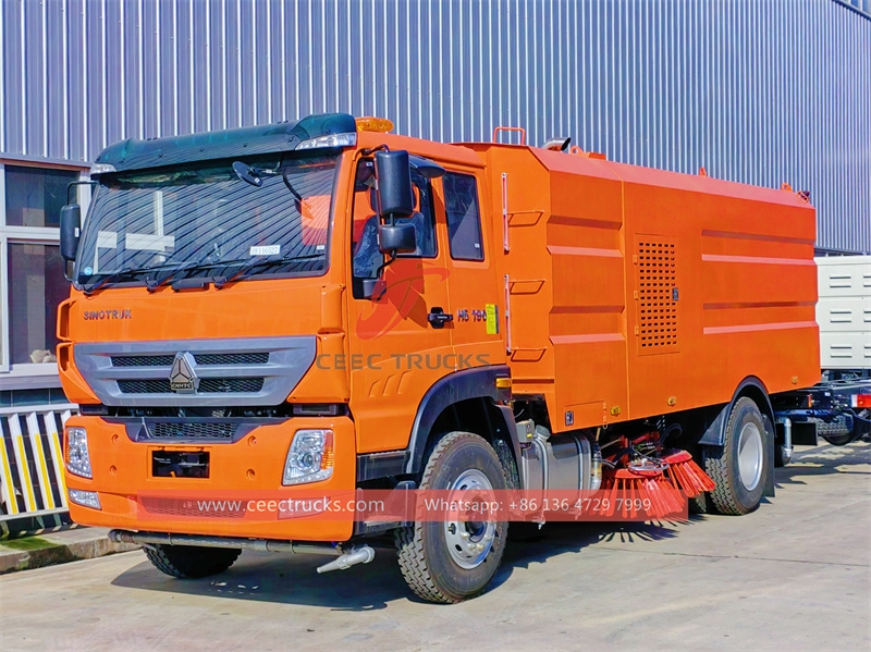 Howo 15CBM mechnical sweeper truck with factory direct sale