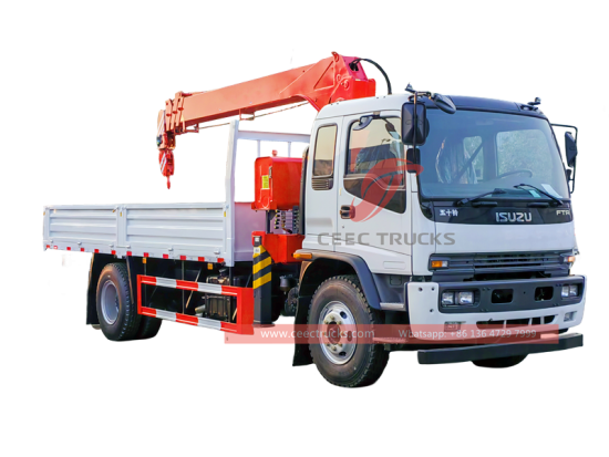 Isuzu FTR telescopic crane truck with factory direct sale