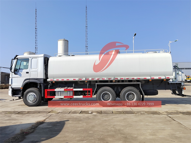 Howo 20 cbm water bowser truck supplier