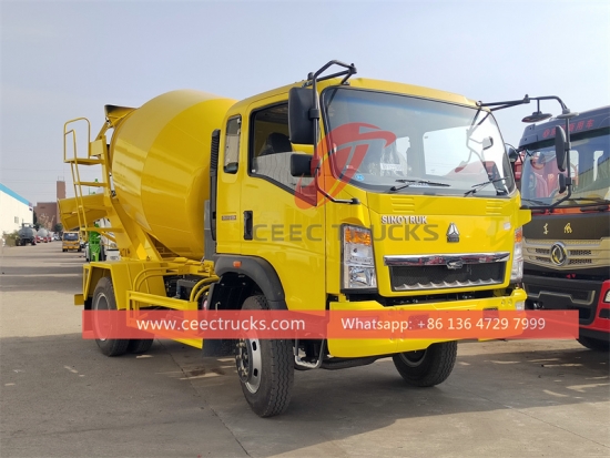 HOWO light-duty 140HP Concrete Mixer Truck for sale