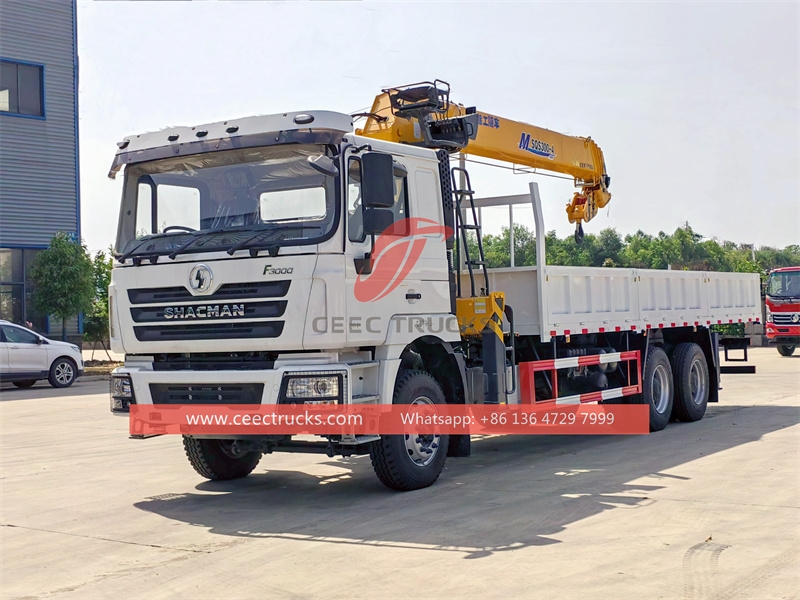 Custom-made Shacman 6×4 heavy duty cargo truck with XCMG crane