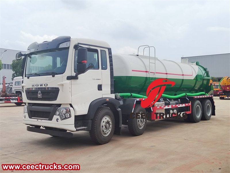 Howo 12 wheeler sewer vator truck with factory direct sale