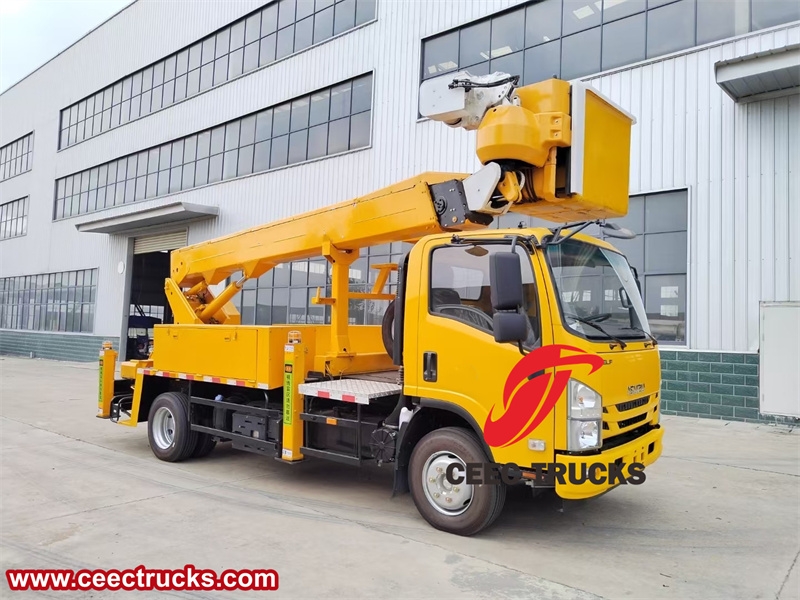 Isuzu insulated boom aerial work truck with factory direct sale