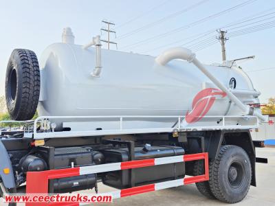 Beiben 1929 offroad 4x4 cesspit emptier 8000L vacuum suction tanker truck