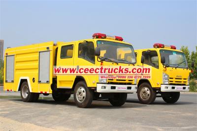 Isuzu 190HP dry powder nitrogen fire truck