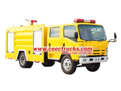 Isuzu 190HP dry powder nitrogen fire truck