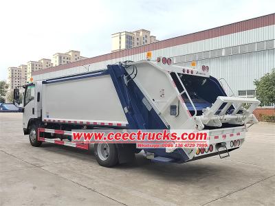 Isuzu ELF commercial rear loader garbage truck