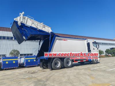 Isuzu 20 cbm rear loader compressed garbage truck