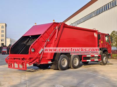 Howo 20 cbm rear end loading garbage truck