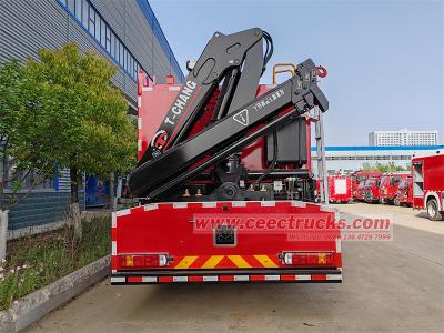 Howo multipurpose fire truck with hydraulic crane