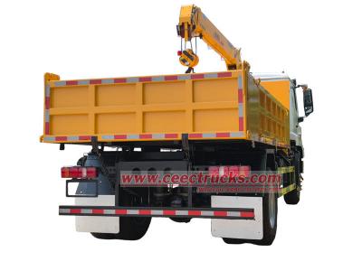 Sinotruk 6wheeler service truck crane