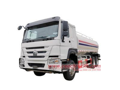 HOWO 20000 liters stainless water tanker truck