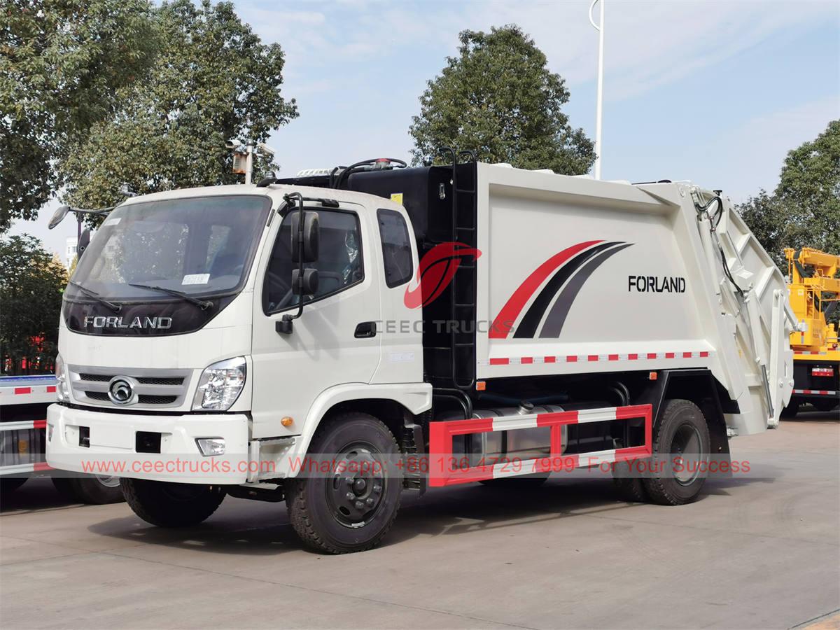 CEEC TRUCKS экспорттайтын FOTON 8 CBM қоқыс нығыздаушы жүк көліктері