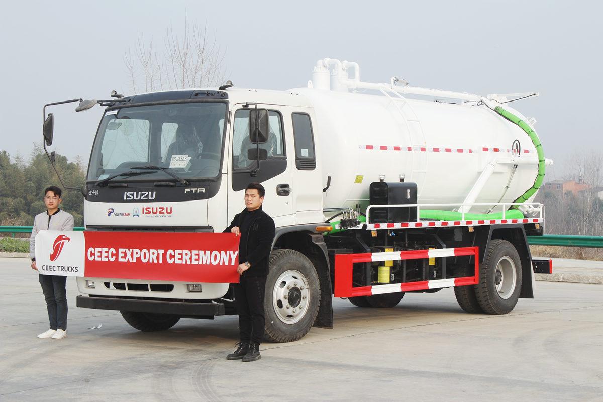 ISUZU FTR 12000 литрлік вакуумды канализациялық цистерна ең жақсы бағамен