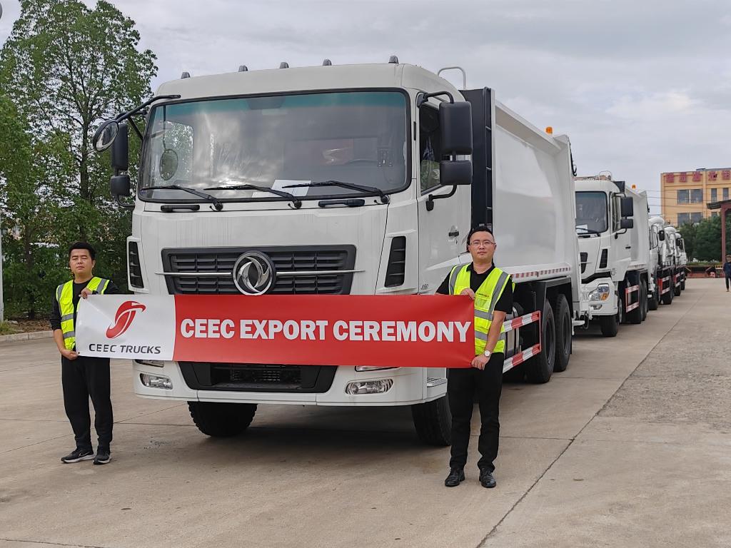 Эфиопия тұтынушылары DONGFENG қоқыс сығымдағышын және қоқыс төгетін шұңқырды сатып алу үшін келеді