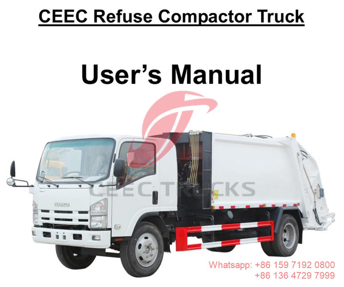 Кабо-Верде--ISUZU ELF 8CBM қоқыс сығымдағыш машинасының нұсқаулығы