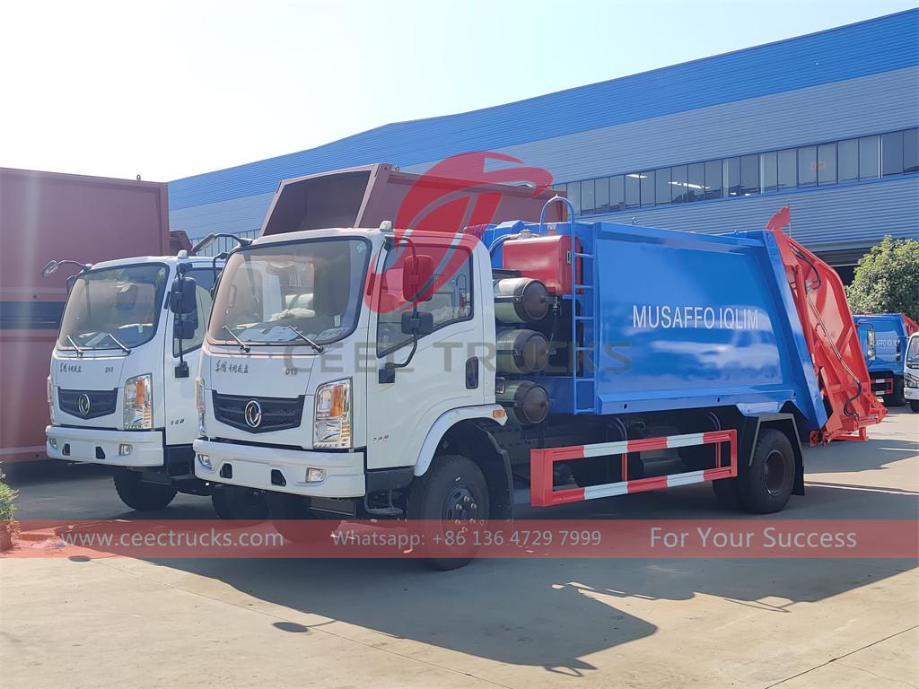 10 бірлік DONGFENG CNG қоқыс сығымдағыш 6 текше метр экспорт Өзбекстан