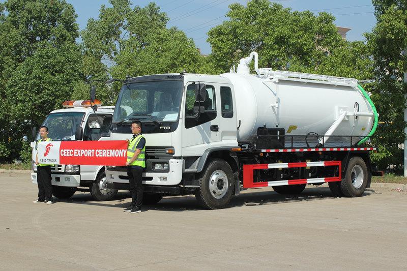 Африка - ISUZU FTR вакуумдық жүк көлігі мен СҚО эвакуаторы Африкаға сәтті жеткізілді