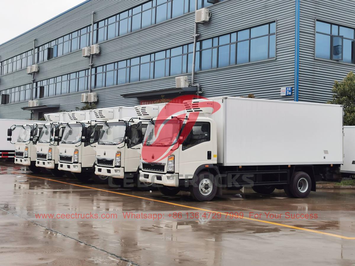 Ангола - 5 бірлік HOWO мұздатқыш жүк көлігі CEEC TRUCKS компаниясынан экспортталады